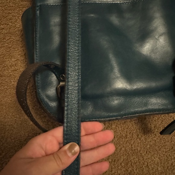 Patricia Nash Tooled Leather Teal Leather Backpack with Fringe Detail - Picture 6 of 13